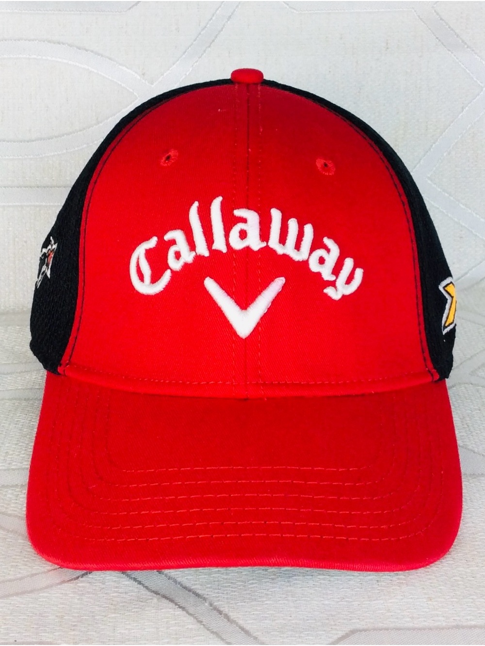 Callaway X2Hot Men’s Red and Black Mesh Baseball Stretch Hat Size Large-XL